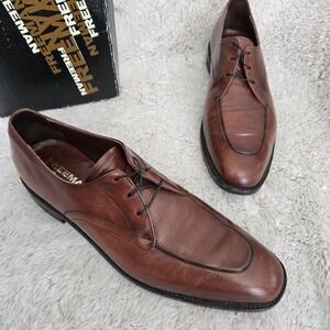 FREEMAN Free Flex Men's Sz 13 AAA Brown Dressy Leather Vtg Formal Granpa Shoes‎